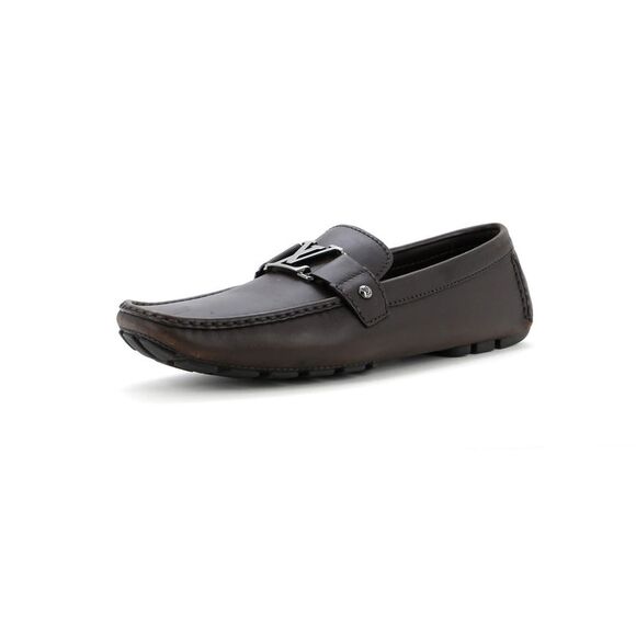 Louis Vuitton Men's Monte Carlo Moccasin Loafers Leather Brown - Picture 1 of 6